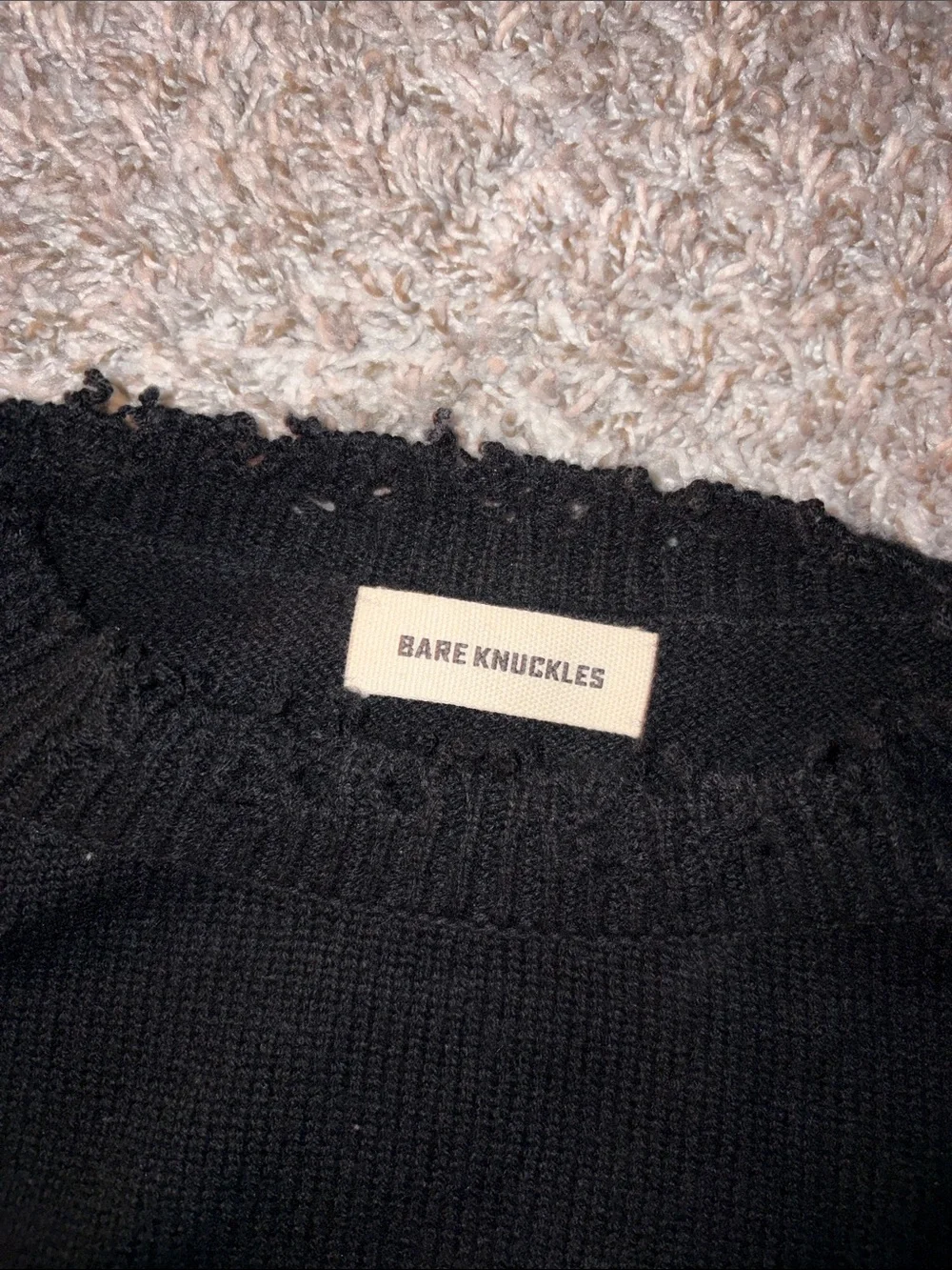 Black Crewneck Sweater - Bare knuckles